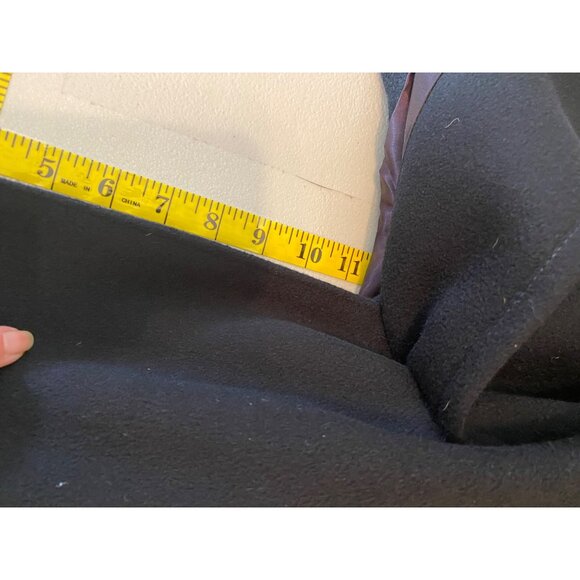 Saks Fifth Avenue Double-Breasted Black Wool Overcoat  Coat Trench Large - Picture 10 of 10